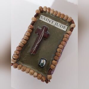 Religious Prayer Shrine, St Jude Travel Pocket Shrine, Personal Prayer Box